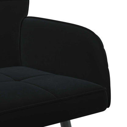 2 Seater Sofa with Metal Legs 2-Seater Black Velvet