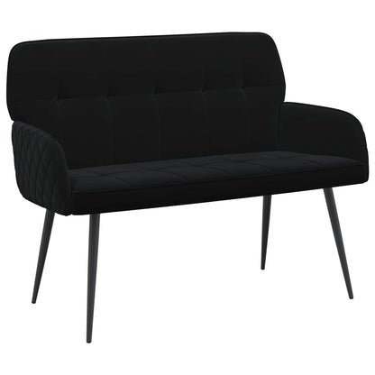2 Seater Sofa with Metal Legs 2-Seater Black Velvet