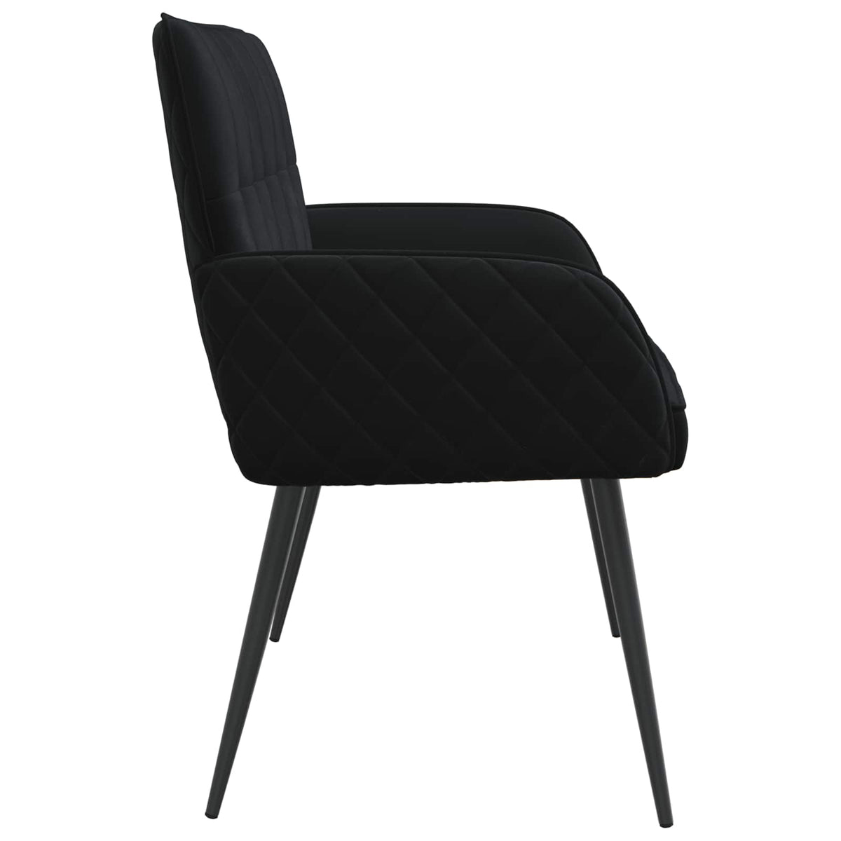 2 Seater Sofa with Metal Legs 2-Seater Black Velvet