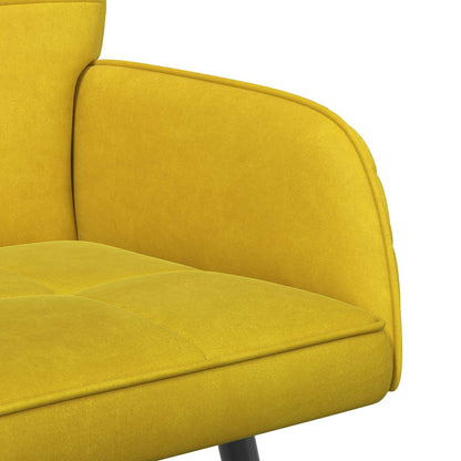 2 Seater Sofa with Metal Legs 2-Seater Yellow Velvet