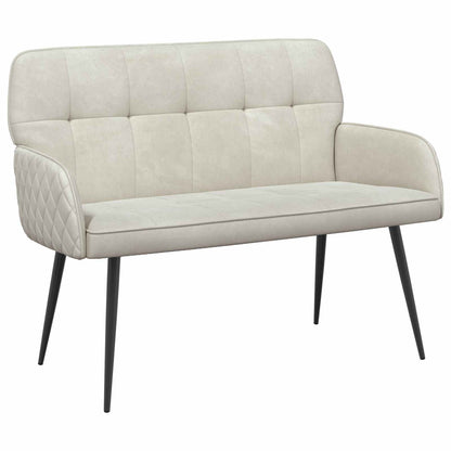 2 Seater Sofa with Metal Legs 2-Seater Cream Velvet