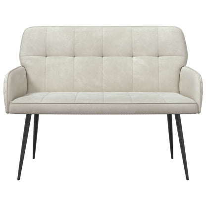 2 Seater Sofa with Metal Legs 2-Seater Cream Velvet