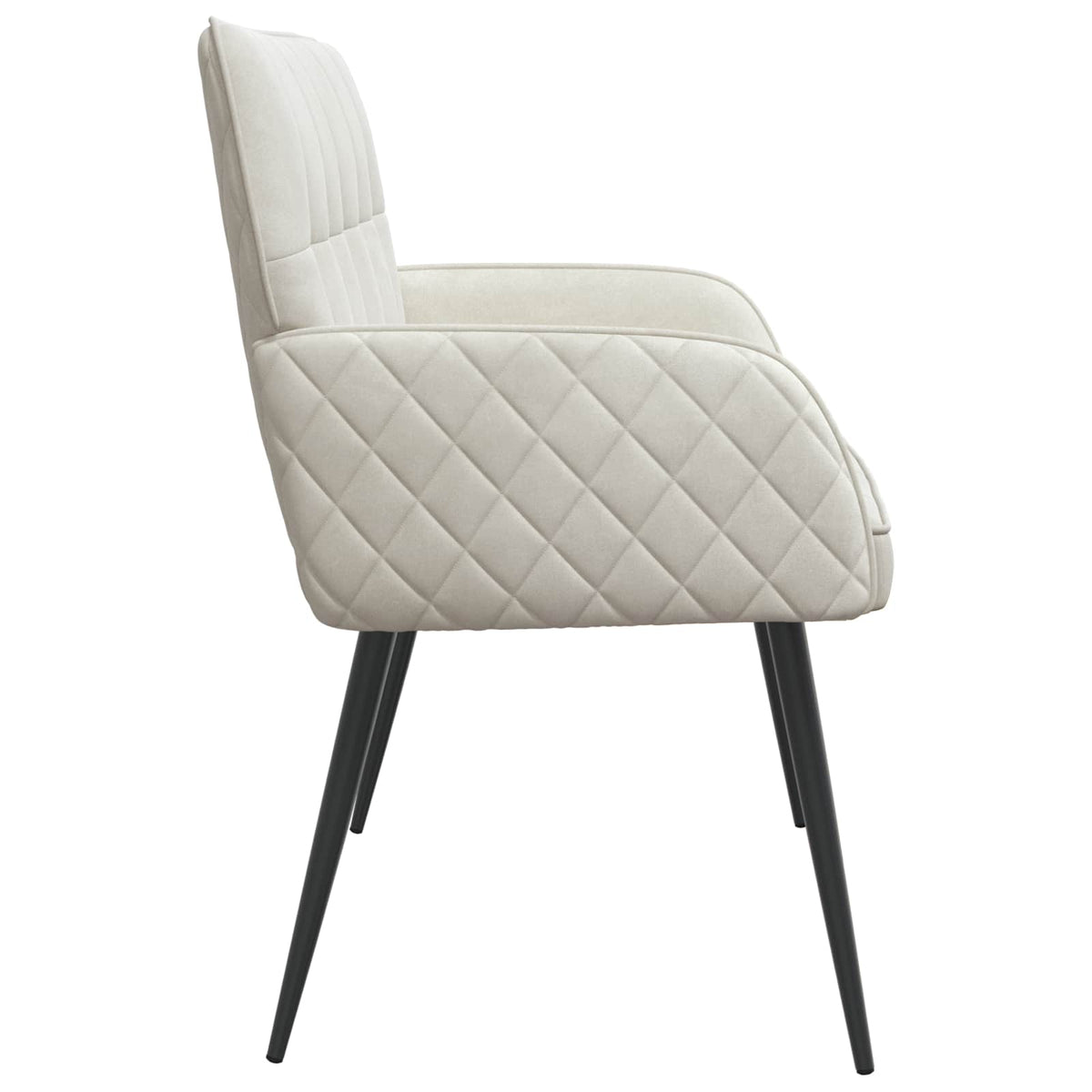 2 Seater Sofa with Metal Legs 2-Seater Cream Velvet