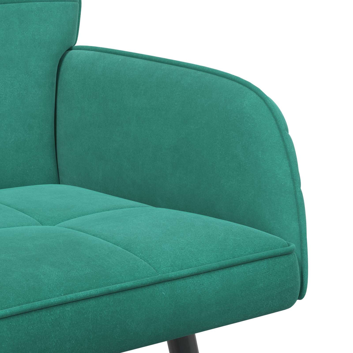 2 Seater Sofa with Metal Legs 2-Seater Turquoise Velvet