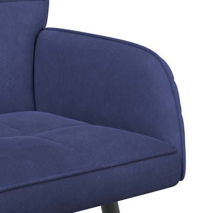 2 Seater Sofa with Metal Legs 2-Seater Police Blue Velvet