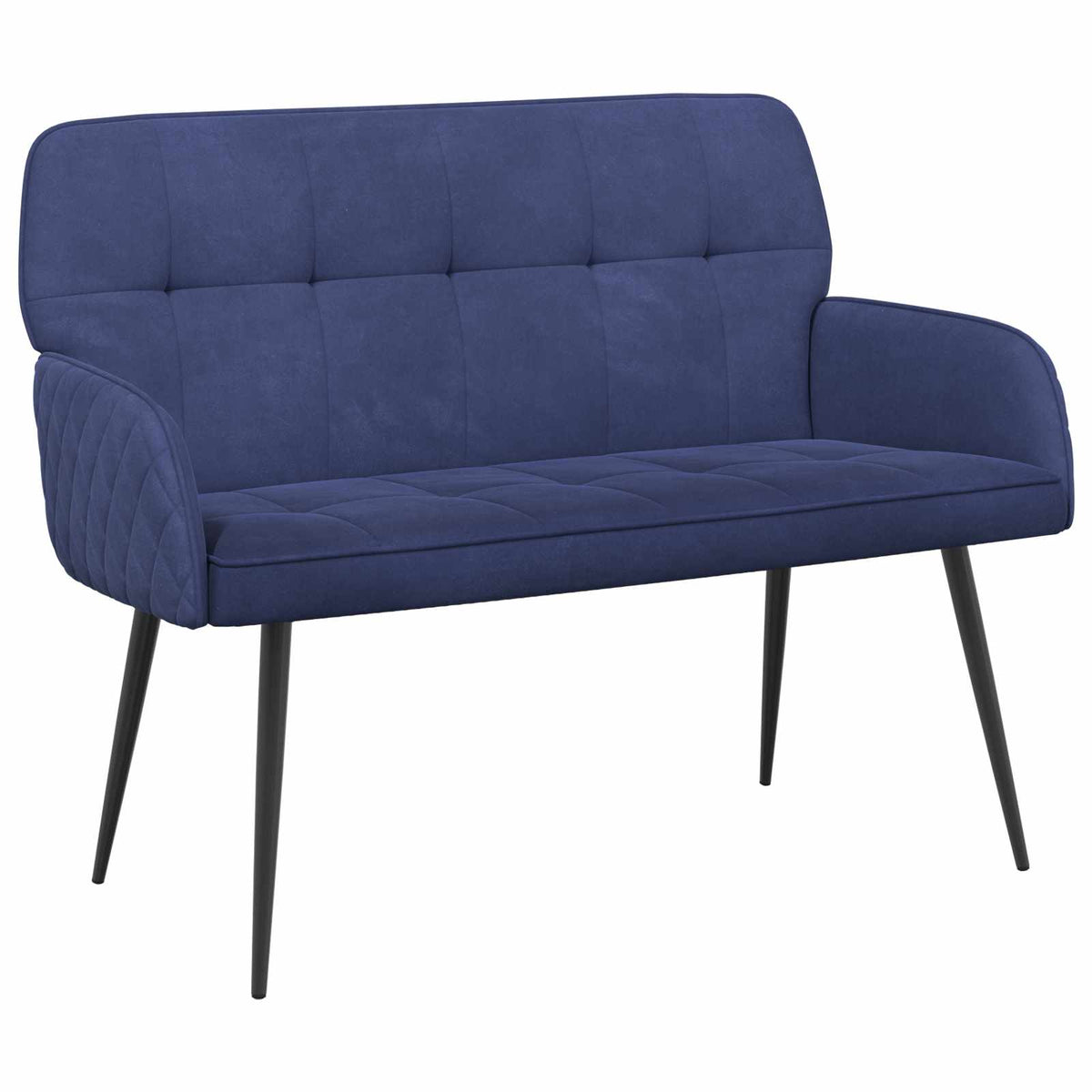 2 Seater Sofa with Metal Legs 2-Seater Police Blue Velvet