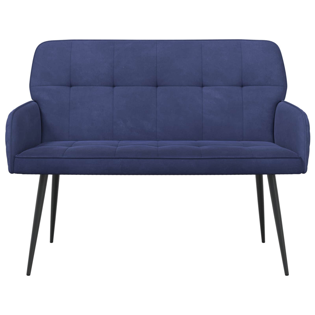 2 Seater Sofa with Metal Legs 2-Seater Police Blue Velvet