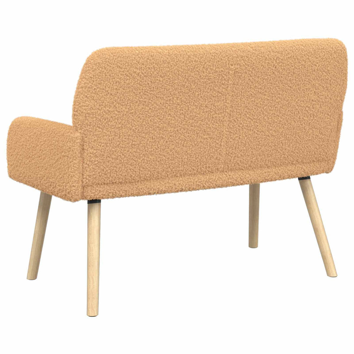 2 Seater Sofa with Solid Wood Legs Beige Bouclé