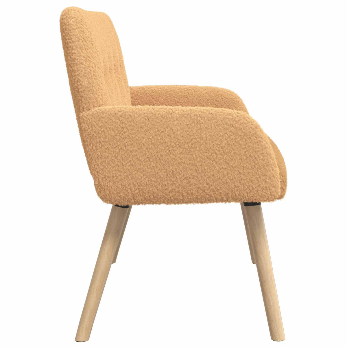 2 Seater Sofa with Solid Wood Legs Beige Bouclé
