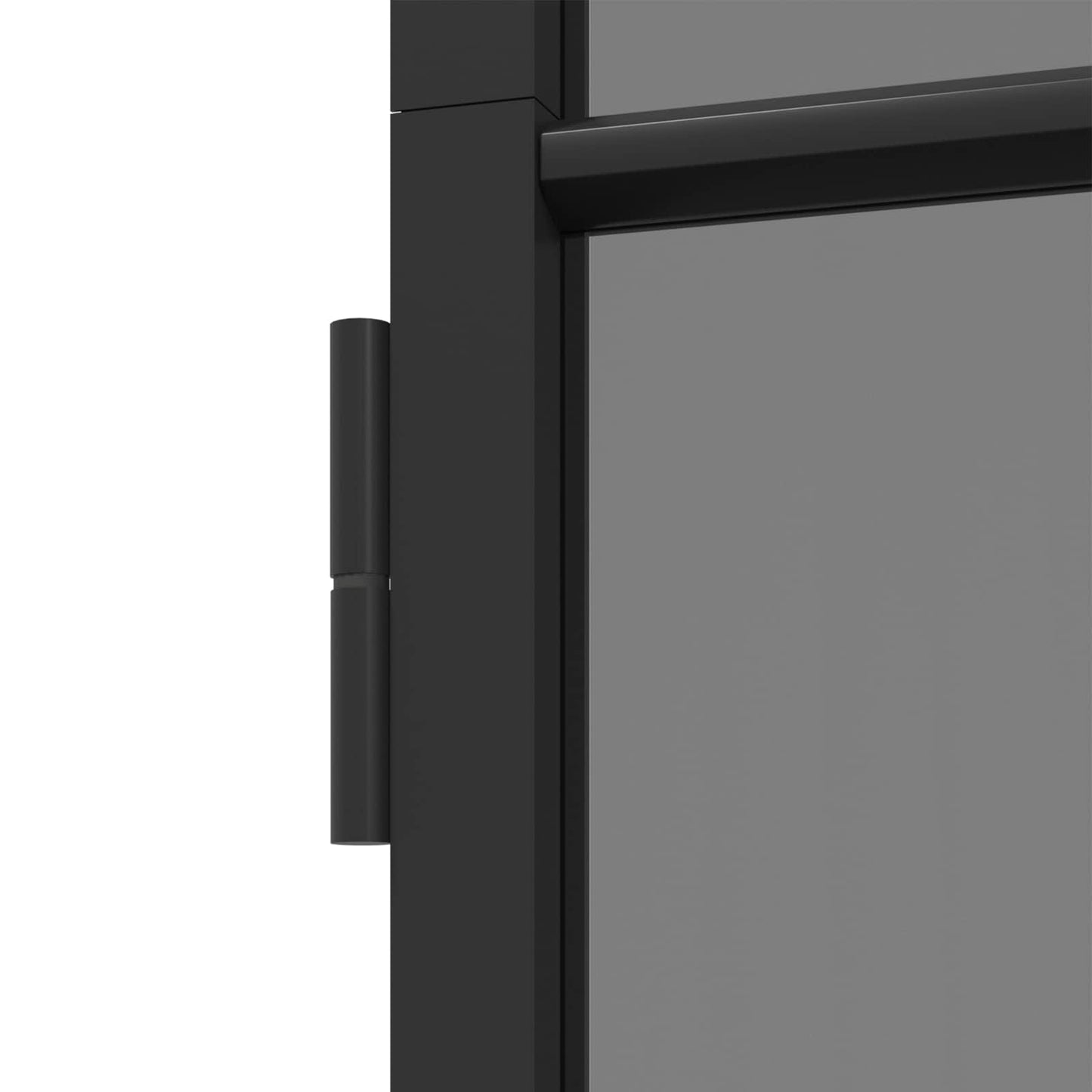 Interior Door 76 x 201.5 cm Tempered Glass and Aluminium