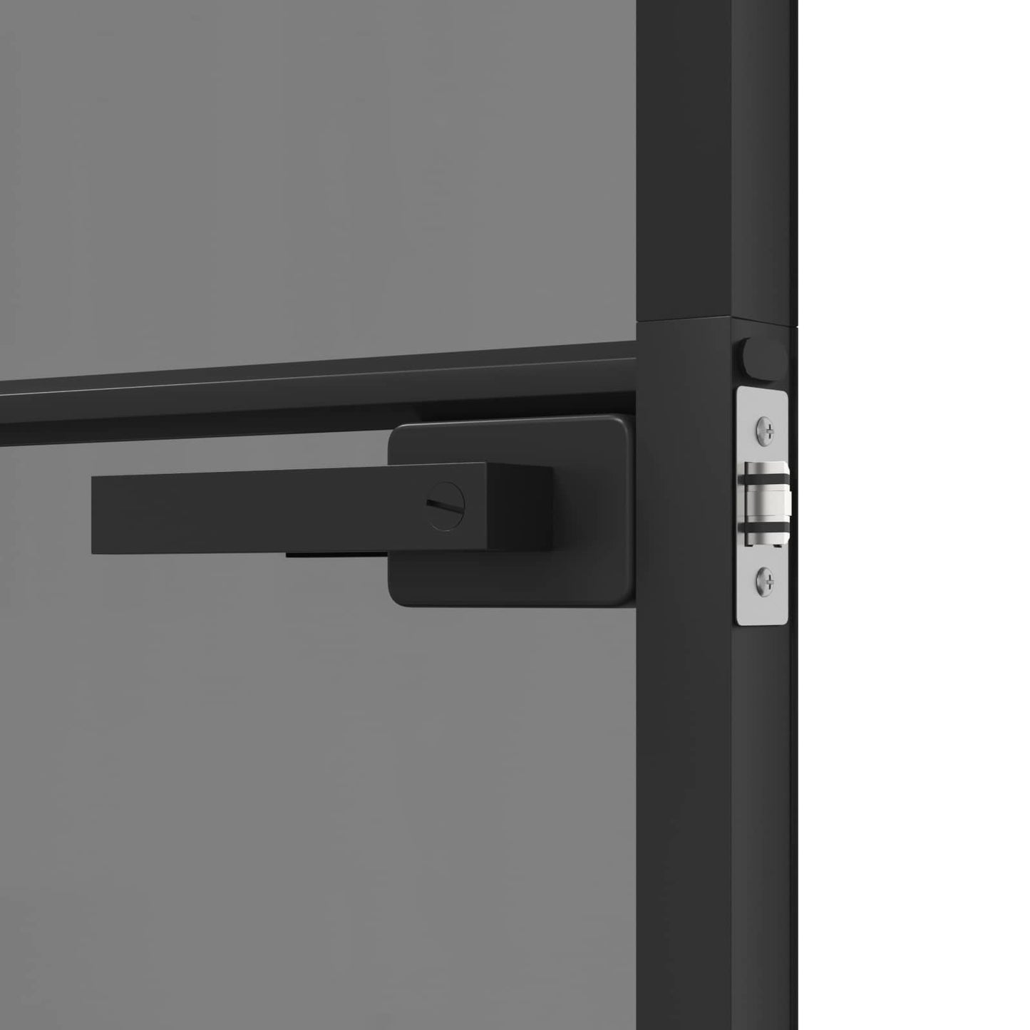 Interior Door 76 x 201.5 cm Tempered Glass and Aluminium