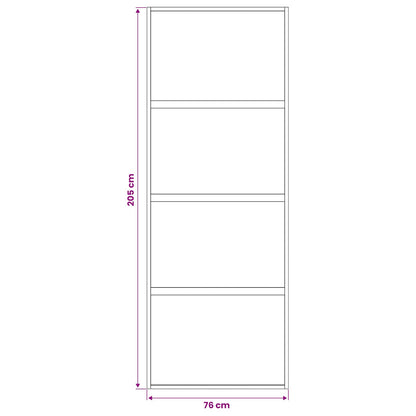 Sliding Door 76 x 205 cm Tempered Glass and Aluminium