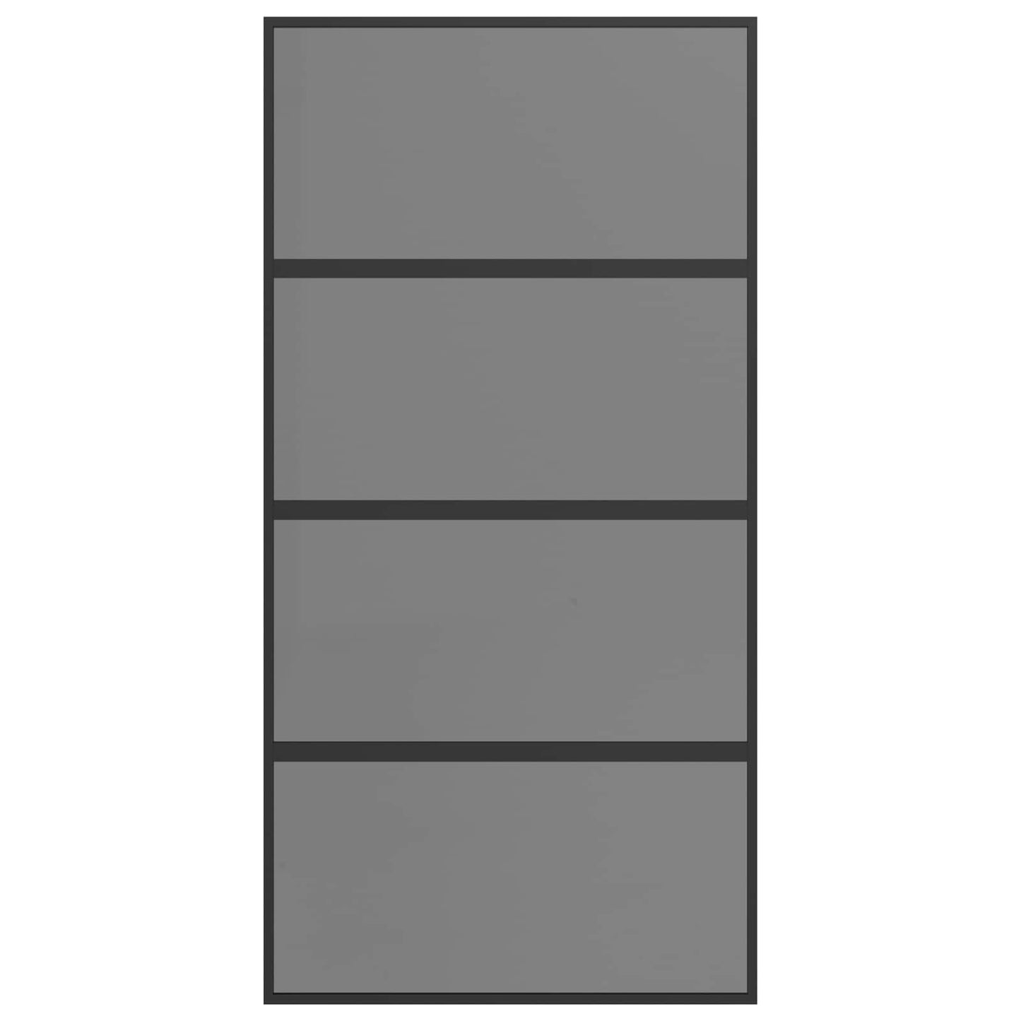 Sliding Door 102.5 x 205 cm Tempered Glass and Aluminium