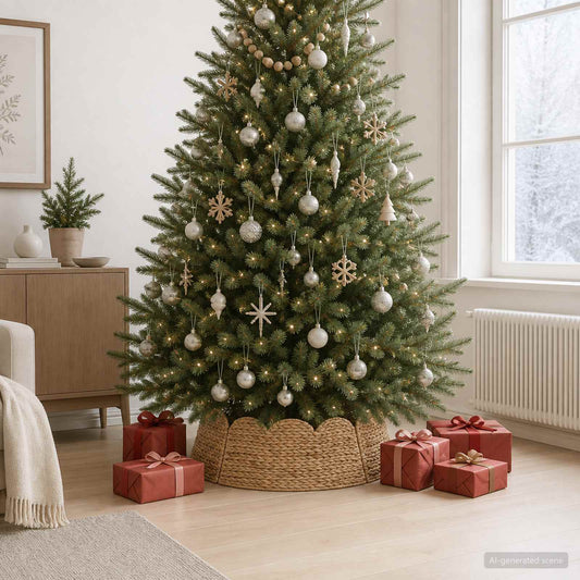 Christmas Tree Collar Round Natural Dia. 105 x 28 cm