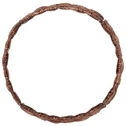 Christmas Tree Collar Round Brown Wash Dia. 90 x 28 cm