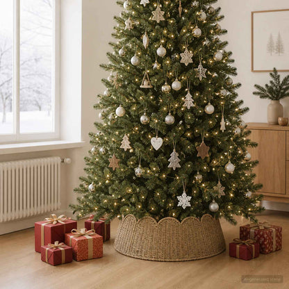 Christmas Tree Collar Round Natural Dia. 105 x 28 cm Seagrass