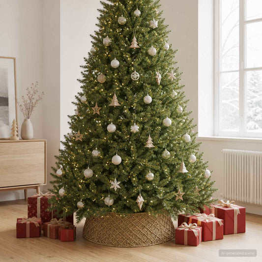 Christmas Tree Collar Round Natural Dia. 105 x 28 cm Seagrass