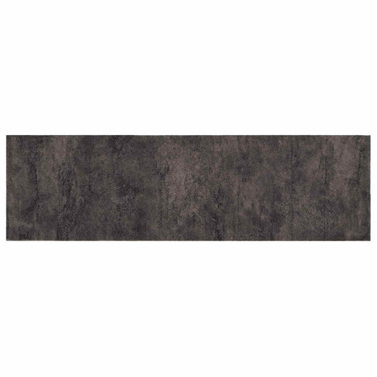 Kitchen Rug Black Concrete 300 x 60 cm 100% Polyamide Washable