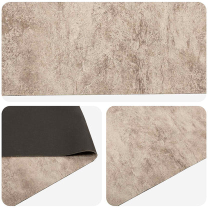 Kitchen Rug Beige Concrete 300 x 60 cm 100% Polyamide Washable