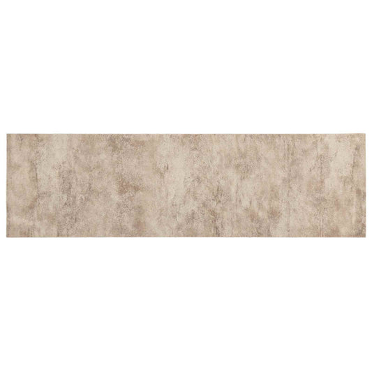 Kitchen Rug Beige Concrete 300 x 60 cm 100% Polyamide Washable