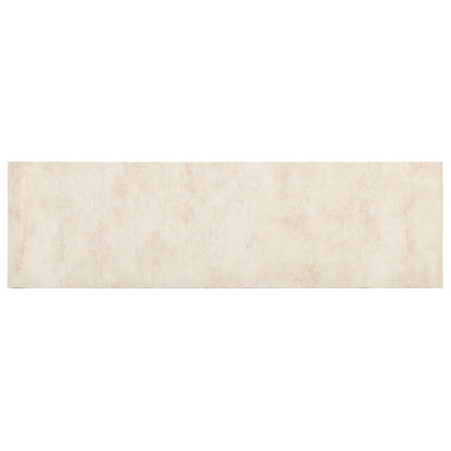 Kitchen Rug Cream Concrete 300 x 60 cm 100% Polyamide Washable