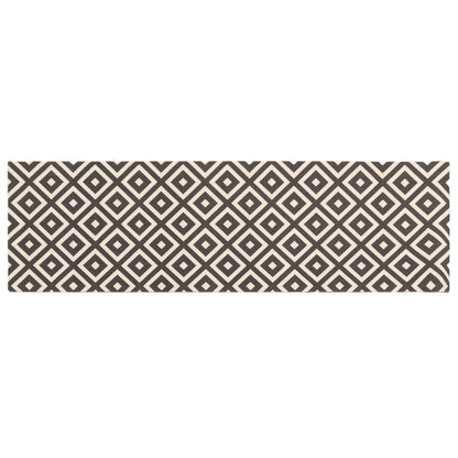 Kitchen Rug Grey and White Diamonds 300 x 60 cm 100% Polyamide