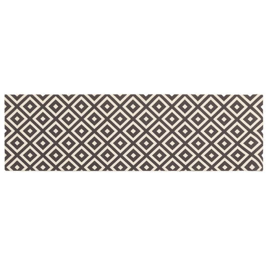 Kitchen Rug Grey and White Diamonds 300 x 60 cm 100% Polyamide
