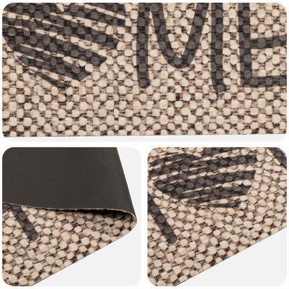 Kitchen Rug Beige Home 300 x 60 cm 100% Polyamide Washable