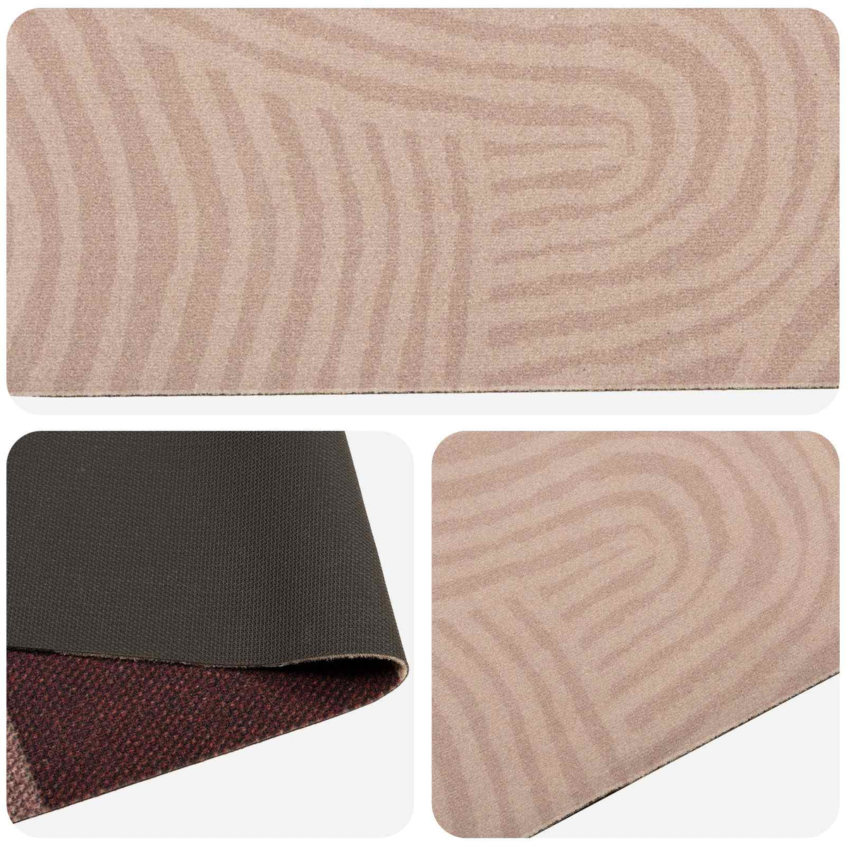 Kitchen Rug Taupe Scandinavian 300 x 60 cm 100% Polyamide
