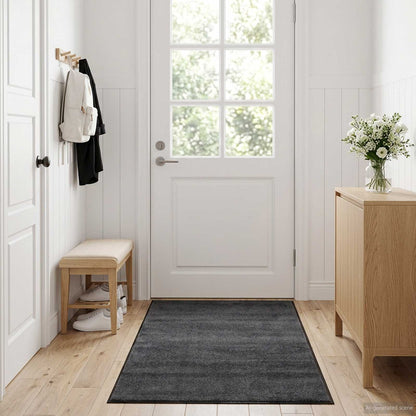 Doormat Light Grey 150 x 90 cm 100% Polyamide Washable
