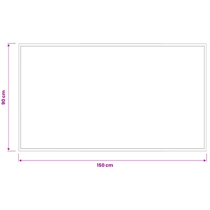 Doormat Light Grey 150 x 90 cm 100% Polyamide Washable