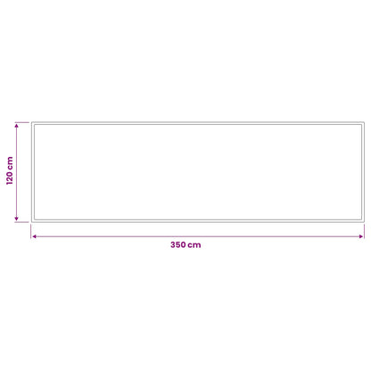 Doormat Light Grey 400 x 120 cm 100% Polyamide