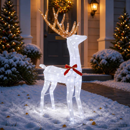 3D Christmas Reindeer LOVIISA 140 LEDs Cold White