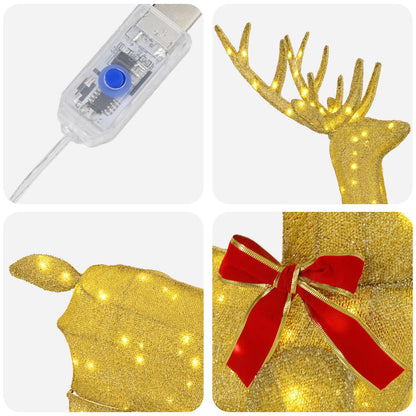 3D Christmas Reindeer LOVIISA 140 LEDs Warm White
