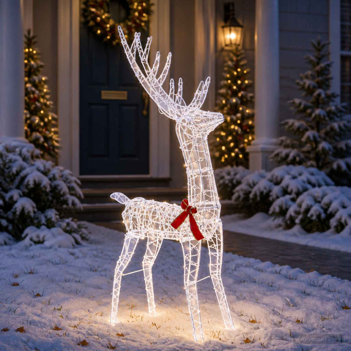 3D Christmas Reindeer LOVIISA 300 LEDs Cold White