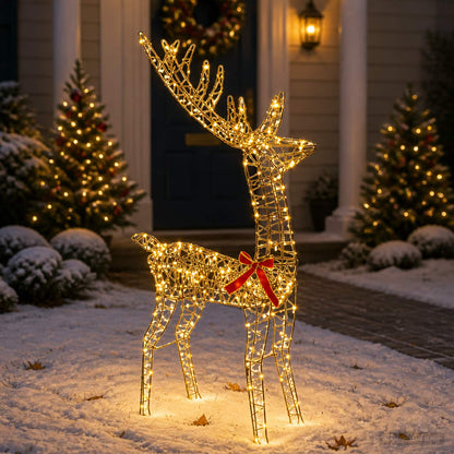 3D Christmas Reindeer LOVIISA 300 LEDs Warm White