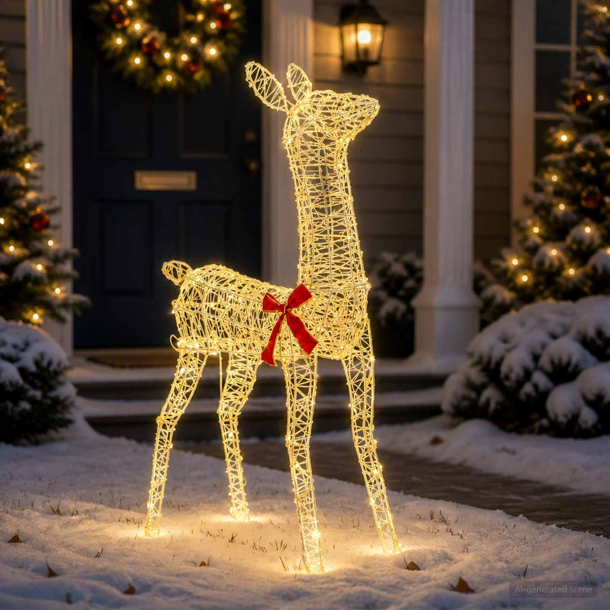 3D Christmas Reindeer LOVIISA 110 LEDs Warm White