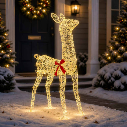 3D Christmas Reindeer LOVIISA 110 LEDs Warm White