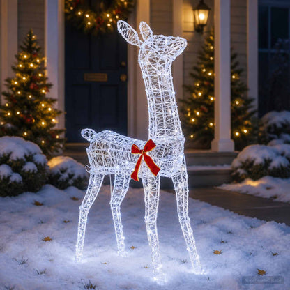 3D Christmas Reindeer LOVIISA 110 LEDs Cold White