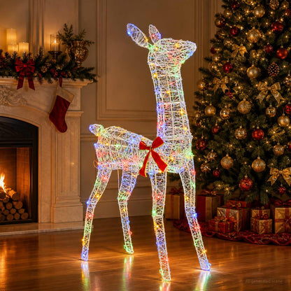 3D Christmas Reindeer LOVIISA 110 LEDs Multicolour