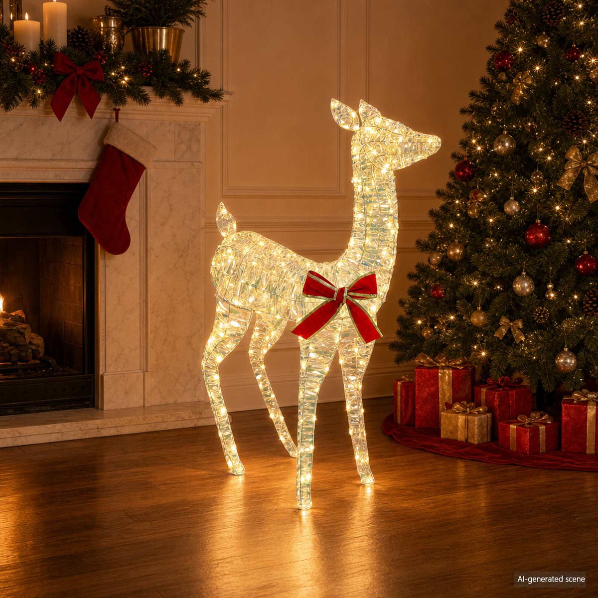 3D Christmas Reindeer LOVIISA 110 LEDs Warm White