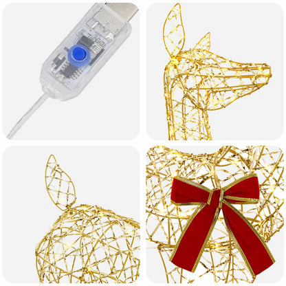 3D Christmas Reindeer LOVIISA 110 LEDs Warm White