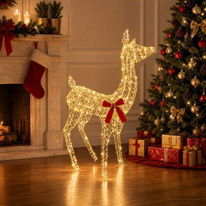 3D Christmas Reindeer LOVIISA 110 LEDs Warm White