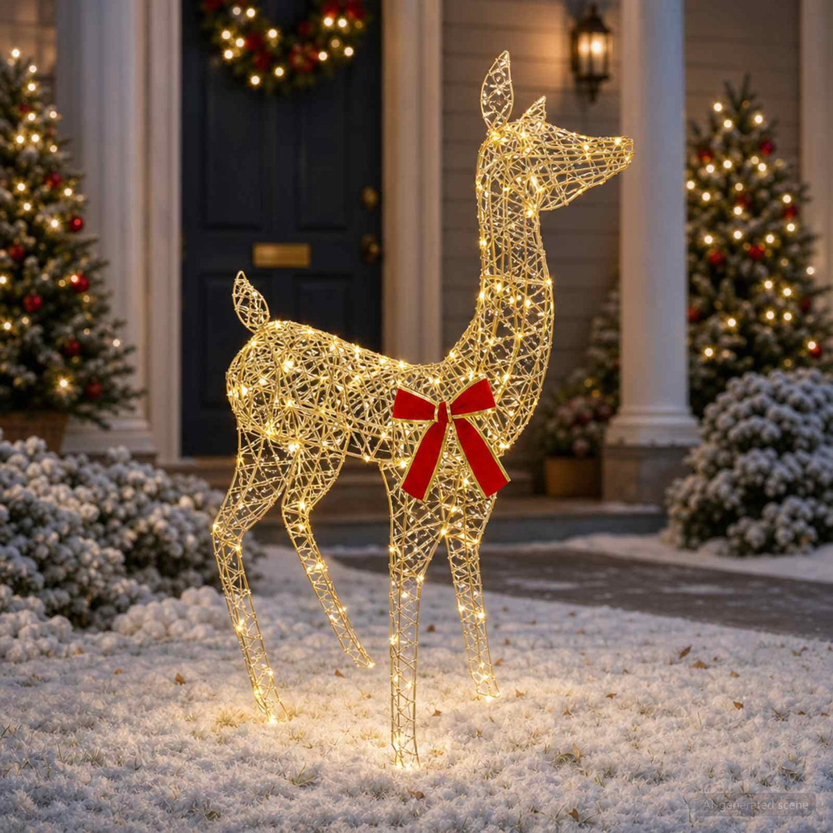 3D Christmas Reindeer LOVIISA 110 LEDs Warm White