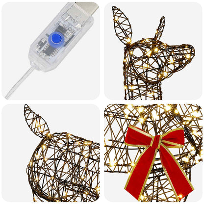 3D Christmas Reindeer LOVIISA 110 LEDs Warm White