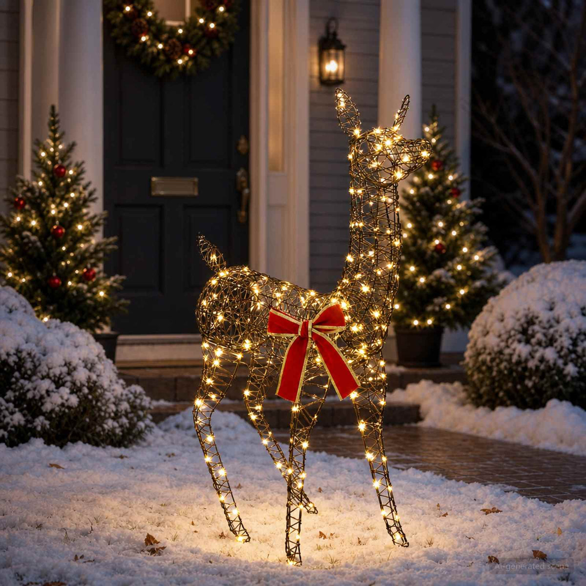 3D Christmas Reindeer LOVIISA 110 LEDs Warm White