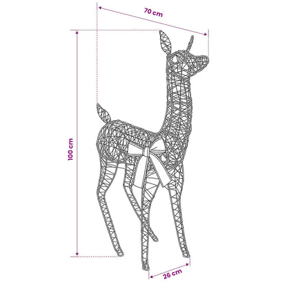 3D Christmas Reindeer LOVIISA 110 LEDs Warm White