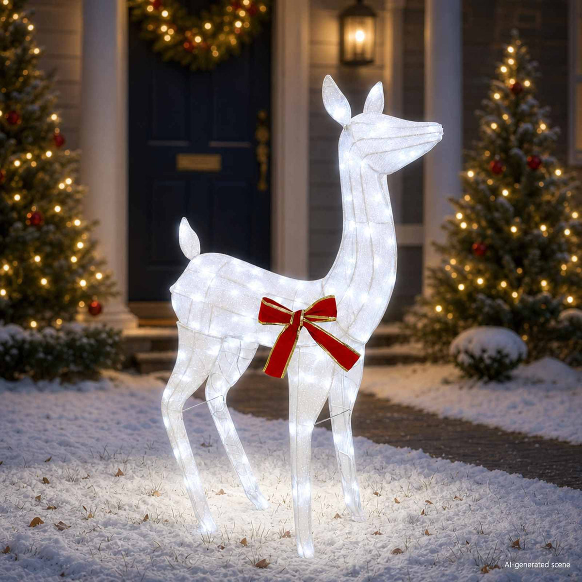 3D Christmas Reindeer LOVIISA 110 LEDs Cold White
