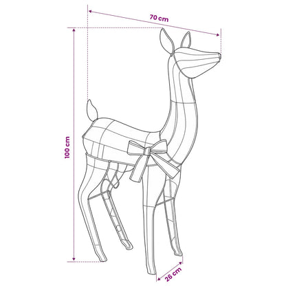 3D Christmas Reindeer LOVIISA 110 LEDs Cold White