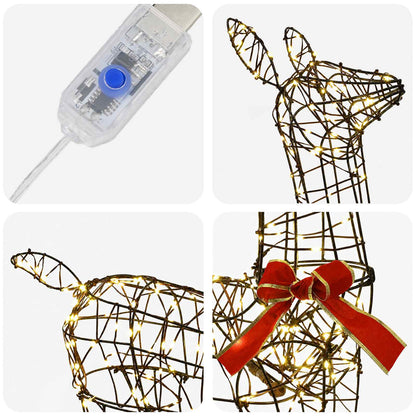 3D Christmas Reindeer LOVIISA 285 LEDs Warm White